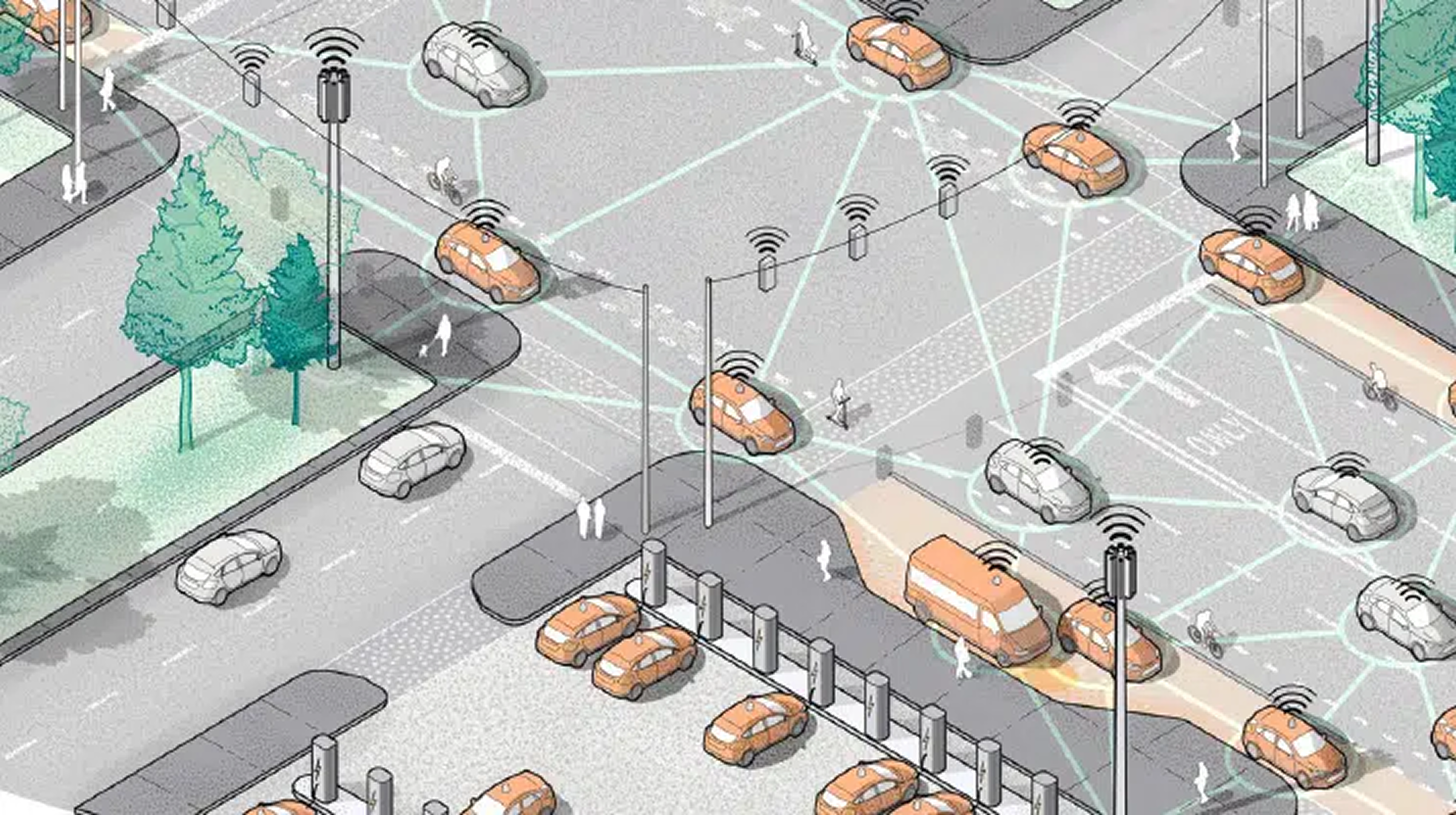 AV road corridor with sensor poles