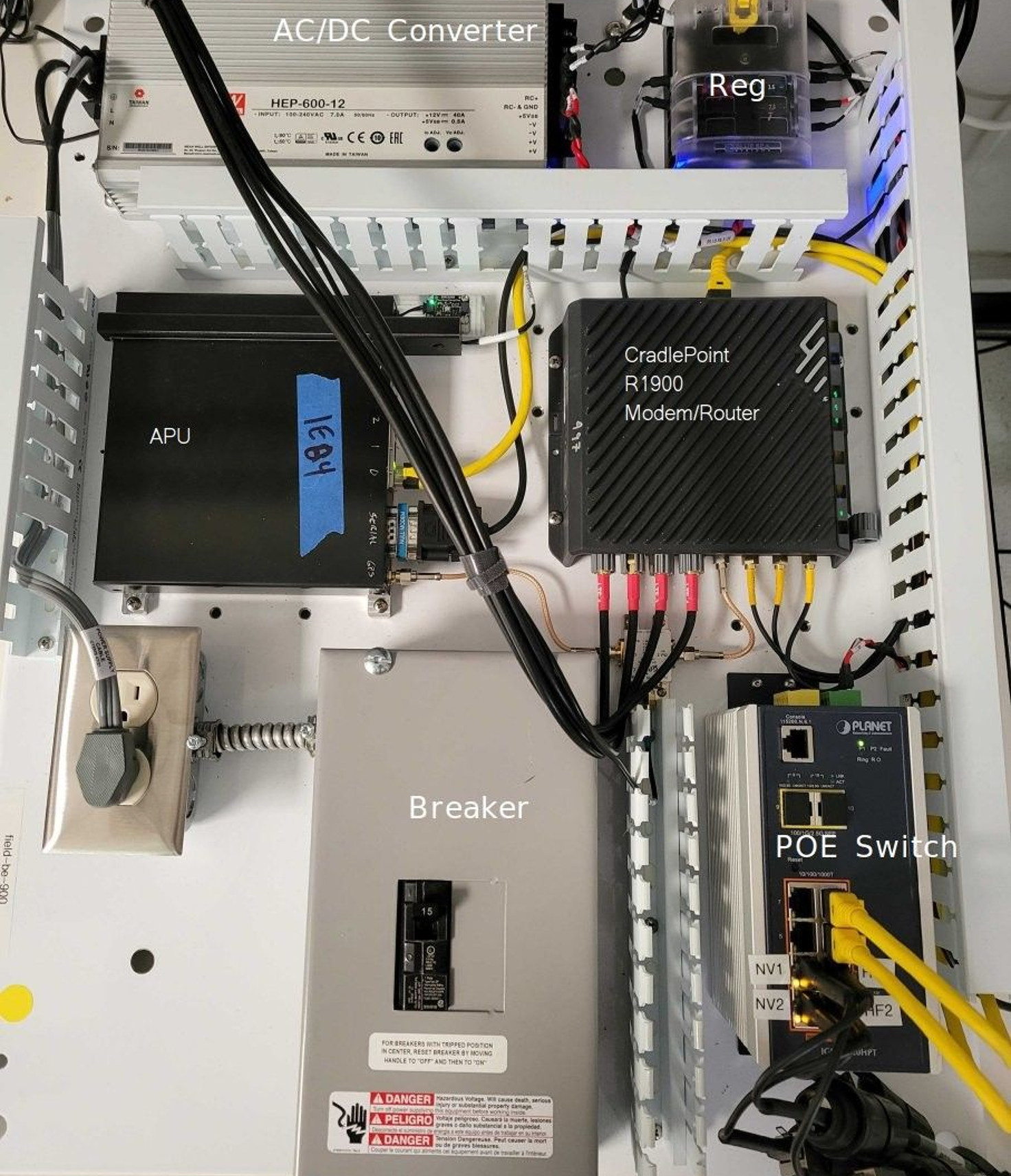 Roadside sensor pole hardware panel